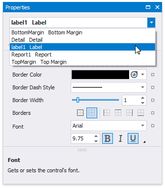 Property Grid (Tabbed View) | Reports Documentation