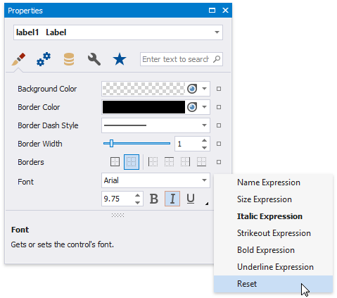 Property Grid (Tabbed View) | Reports Documentation